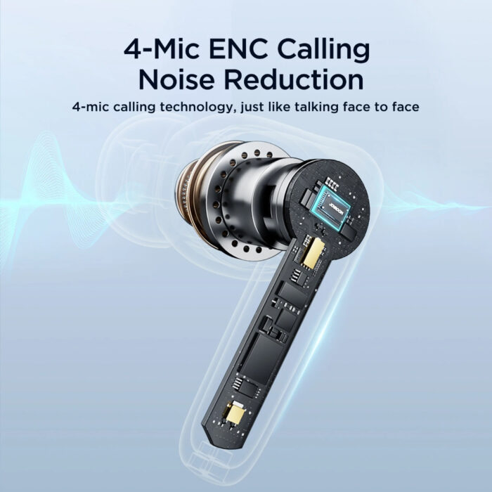 JOYROOM JR-BB1 TWS 4-MIC Earbuds With Bluetooth 5.3, Active Noise Cancelling, ENC Microphone, and Hands-Free Audio - Image 8