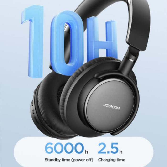 Joyroom JR-OH1 Wireless Bluetooth Headphones with Noise-Cancelling Microphone, Lightweight Design, and 10-Hour Playback Time - Image 2