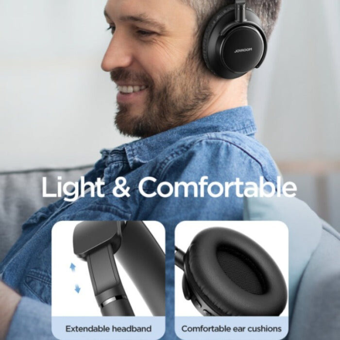Joyroom JR-OH1 Wireless Bluetooth Headphones with Noise-Cancelling Microphone, Lightweight Design, and 10-Hour Playback Time - Image 3
