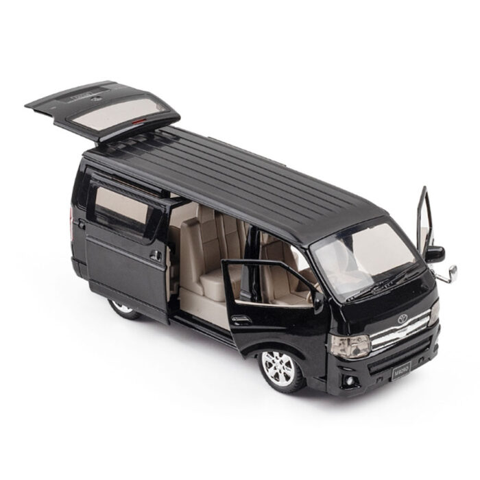 High Simulation 1:32 Toyota Hiace Alloy Die-Cast Model MPV Vehicle With Sound And Light - Image 8