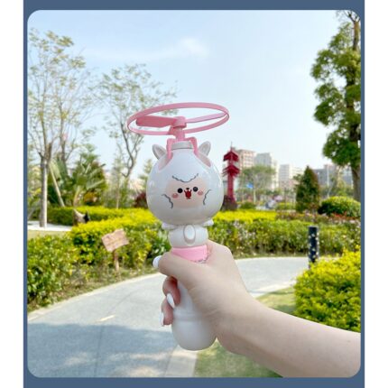 Bamboo Automatic Dragonfly Bubble Machine Bath Summer Soapy Water Plastic Outdoor Flying Saucer Bubble Blower Machine Toy