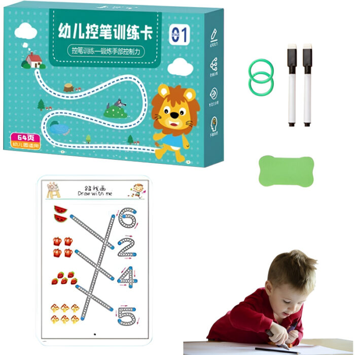 Reusable Magic Pen Control Workbook Set For Kids - Mastering Lines, Shapes, And Patterns In Handwriting And Drawing - Image 6