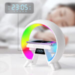 BT-3401 LED Display Wireless Phone Charger Bluetooth Speaker With Seven Color Selections, Alarm Clock, FM Radio - Image 6