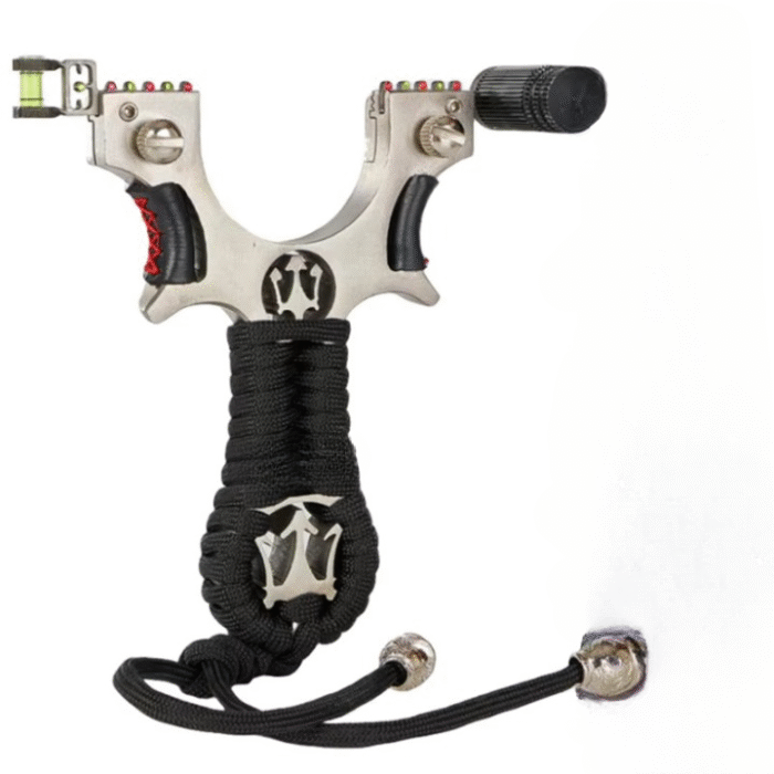 The Ultimate Slingshot Lot Imported Full Stainless Steel Body Laser Slingshot with Flat Rubber Band (Random design) - Image 1
