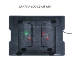 Portable And Powerful Dual Fan Laptop Cooling Pad With Adjustable Stand And LED Backlit