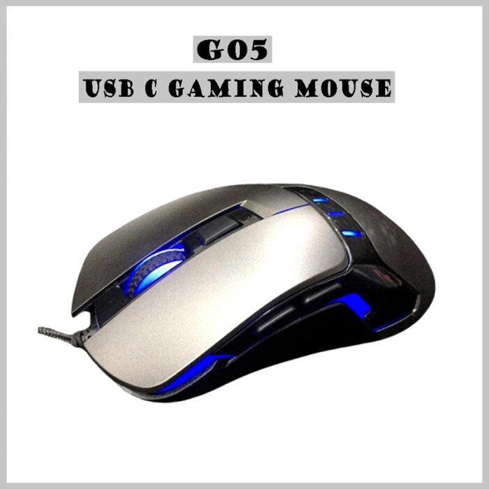 GO5 Extreme Performance Type-C Optical Gaming Mouse with Adjustable DPI, Lighting Effects For Pro Gamers - Image 1