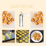 Multi-Pattern Cookie Press Machine DIY Biscuit Maker With 20 Disc Shapes And Stencils - Image 14