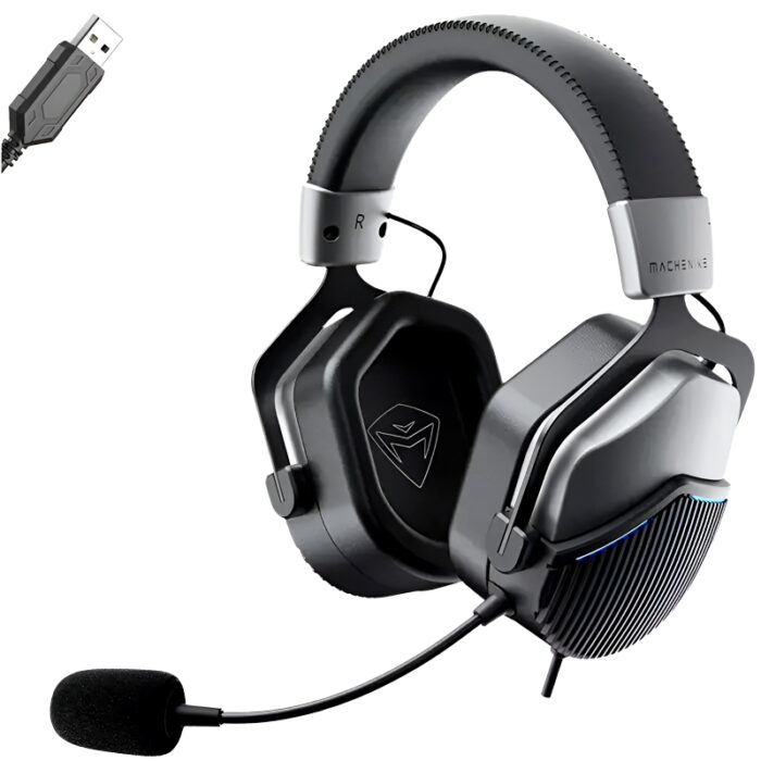 GH601 Machenike 7.1 Surround Sound RGB Gaming Wired USB Headset with Noise-Canceling Microphone, 50mm Drivers, Mute Option, and Software Support - Image 4