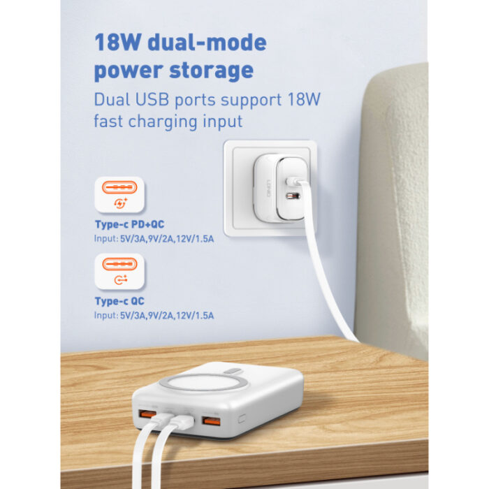 LDNIO PQ18 20000mah Magnetic Wireless High Capacity Charging Power bank - Image 3
