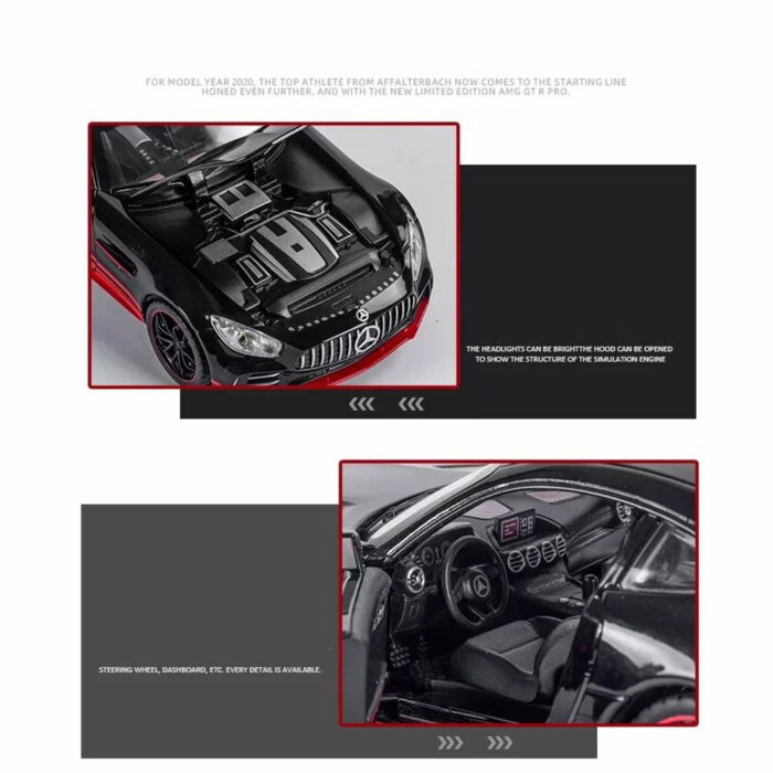 Mercedes Benz AMG GT High Simulation Die-Cast Alloy Model Sports Car - Image 5