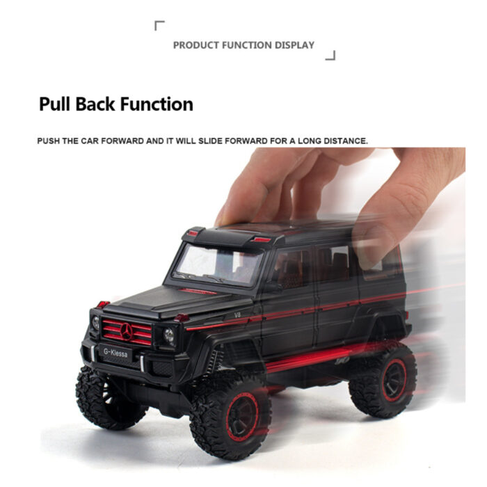 Mercedes Benz G500 Diecast Alloy Off-Road SUV Simulation Model Vehicle With Dynamic Music And Light - Image 10