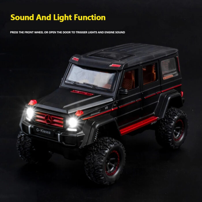 Mercedes Benz G500 Diecast Alloy Off-Road SUV Simulation Model Vehicle With Dynamic Music And Light - Image 11
