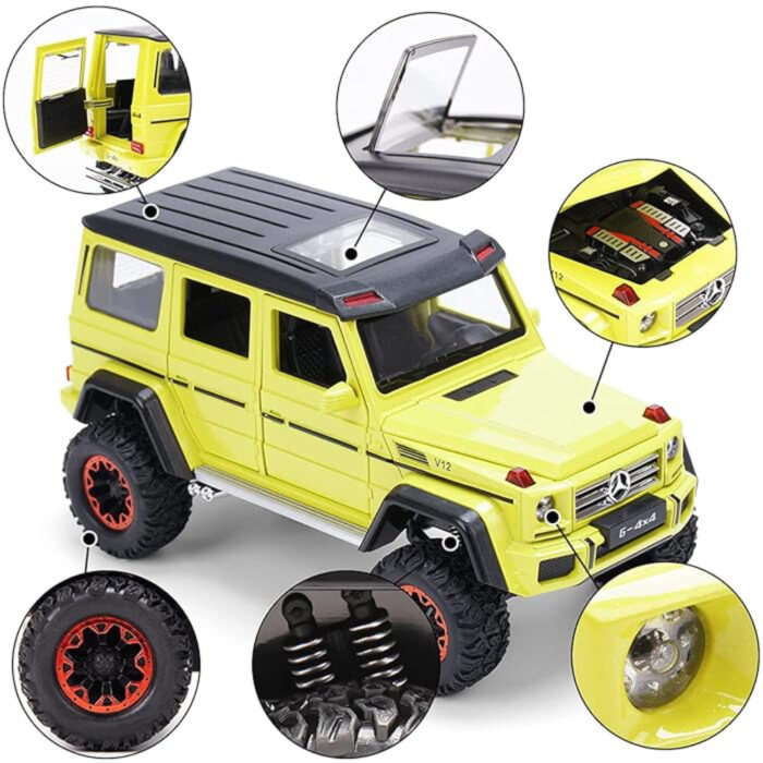 Mercedes Benz G500 Diecast Alloy Off-Road SUV Simulation Model Vehicle With Dynamic Music And Light - Image 2
