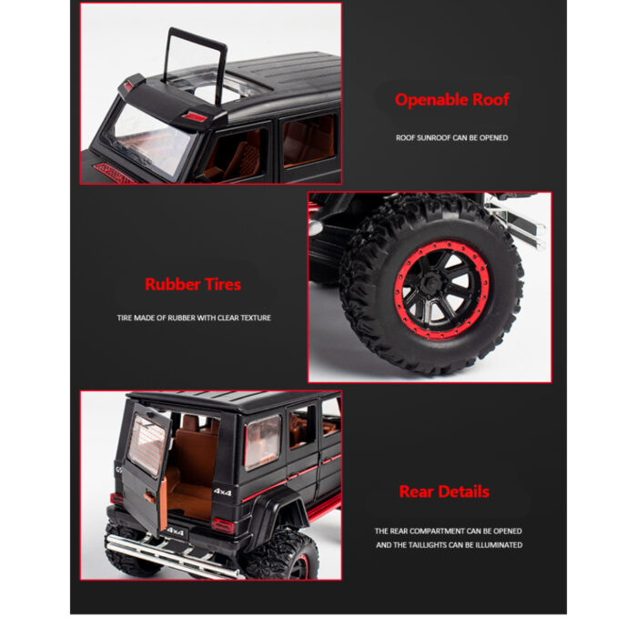 Mercedes Benz G500 Diecast Alloy Off-Road SUV Simulation Model Vehicle With Dynamic Music And Light - Image 3