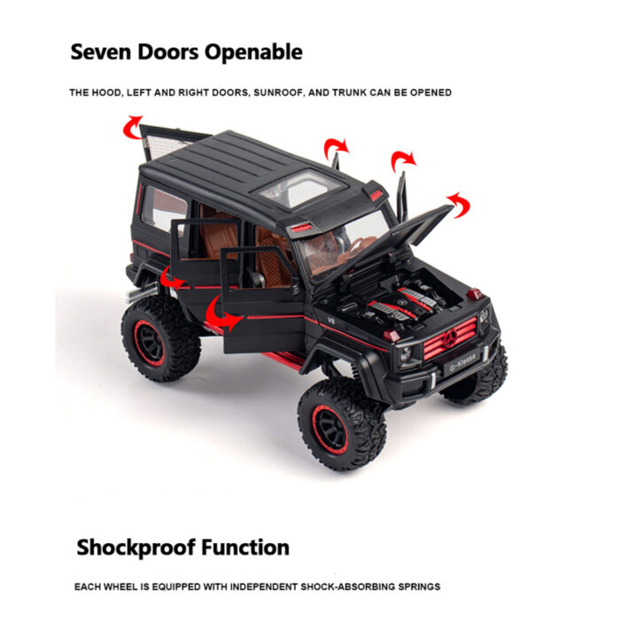 Mercedes Benz G500 Diecast Alloy Off-Road SUV Simulation Model Vehicle With Dynamic Music And Light - Image 6