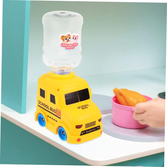 Mini Cute School Bus Water Dispenser Drinking Fountain Toy For Kids - Image 4