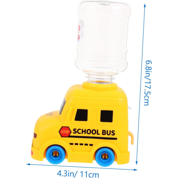 Mini Cute School Bus Water Dispenser Drinking Fountain Toy For Kids - Image 6