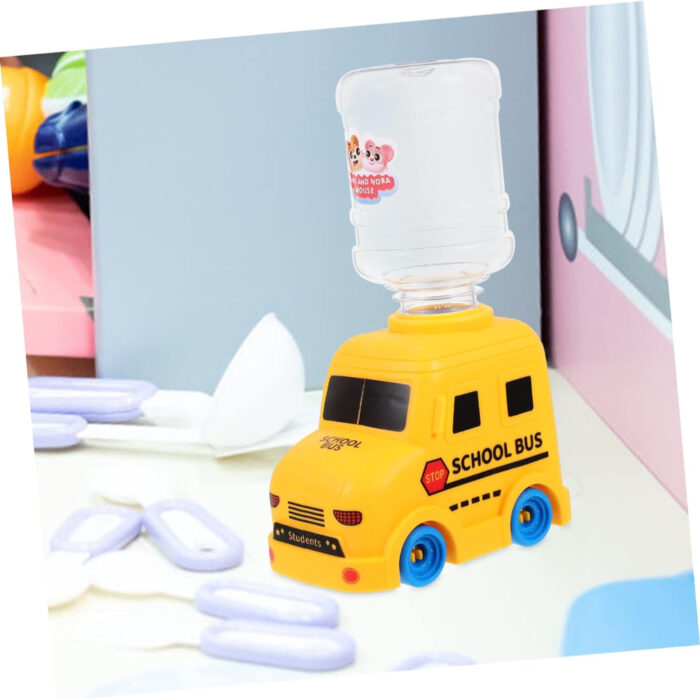 Mini Cute School Bus Water Dispenser Drinking Fountain Toy For Kids - Image 7