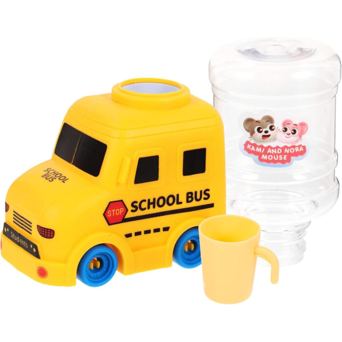Mini Cute School Bus Water Dispenser Drinking Fountain Toy For Kids - Image 9