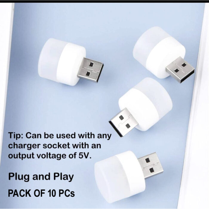 Pack of 10 Mini USB LED Night Lights – Compact Plug-in Lamps for Bedroom, Office, and Travel - Image 15