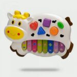 Fun And Educational Cow-Shaped Music Piano Toy with Lights and Sounds - Image 4