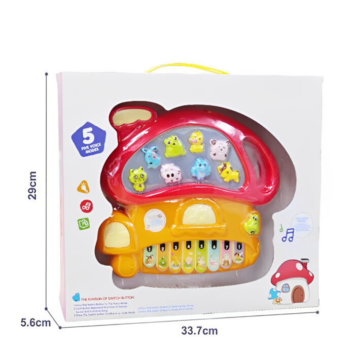 Battery Operated Animal Mushroom Keybaord Piano Toy For Kids - Image 5
