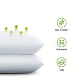 Premium White Plain Ball Fiber Pillow For Supreme Comfort - Image 15