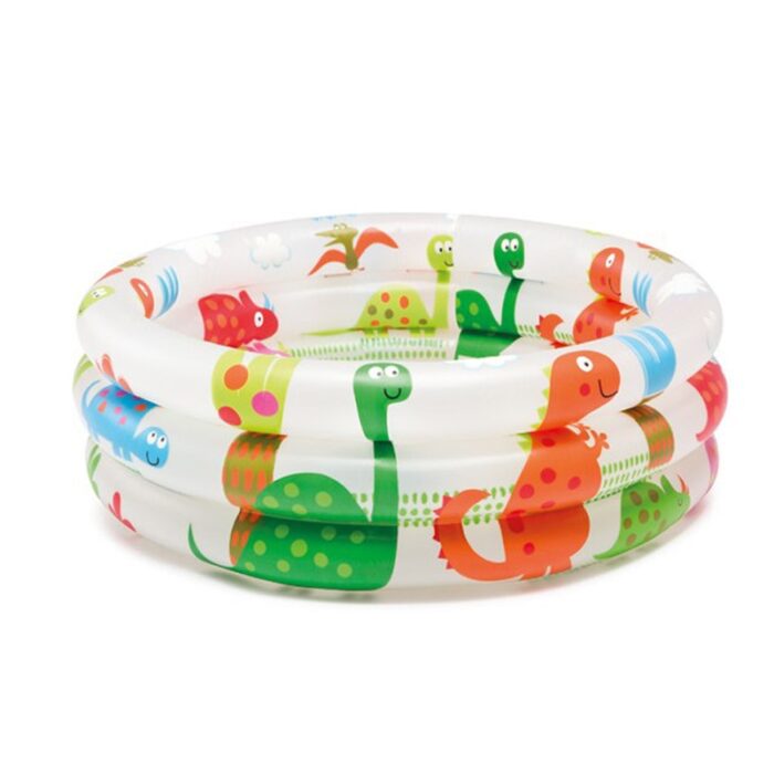 Portable 3 Rings Baby Swimming Pool Outdoor Inflatable Bathtub Cartoon Patterns - Image 1
