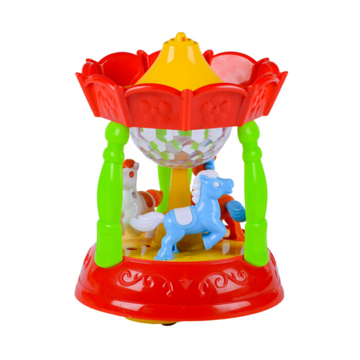 Battery-Operated Carousel Toy With 3D Lights And Musical Features - Image 7