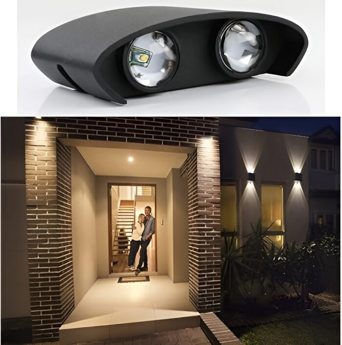 4 Way Outdoor Waterproof Wall Light, Fancy LED light for wall, Aluminium IP65 Waterproof Outdoor Wall Lamps - 4 Watts - Image 2