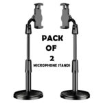 Pack of 2 Professional-Grade Vocal Microphone Stands for Broadcasting and Recording - Image 3