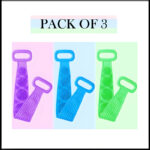 Pack Of 3 Silicone Back Scrubber Soft Loofah Bath Towel And Massage Belt - Image 9