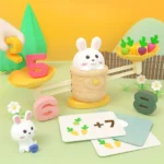 Rabbit Carrot Math Balance Toy Set,educational tool Preschool Shape Matching Toys Carrot Counting Game - Image 5