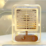 Rechargeable Transparent Fan with 3-Speed Wind, Night Light, Nano Spray Tech, Adjustable Grid - Image 8