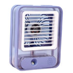 Rechargeable Transparent Fan with 3-Speed Wind, Night Light, Nano Spray Tech, Adjustable Grid - Image 14