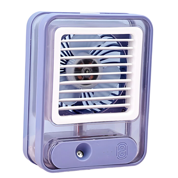 Rechargeable Transparent Fan with 3-Speed Wind, Night Light, Nano Spray Tech, Adjustable Grid - Image 14