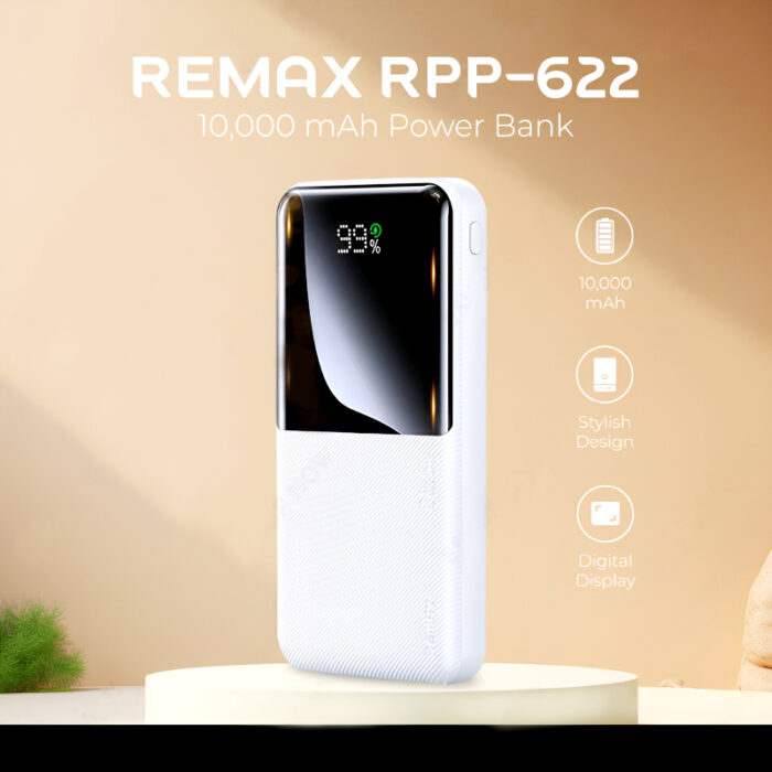 RPP-622 Remax 10000mAh LED Display, PD+QC 20w+22.5W Fast Charging Multi-Device Compatibility Powerbank - Image 6