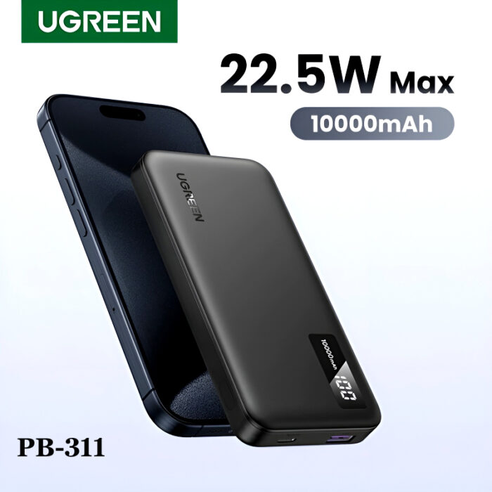 UGREEN PB311 10000mAh 20W Portable Power Bank with Two-Way Fast Charging and Advanced Safety Features - Image 1