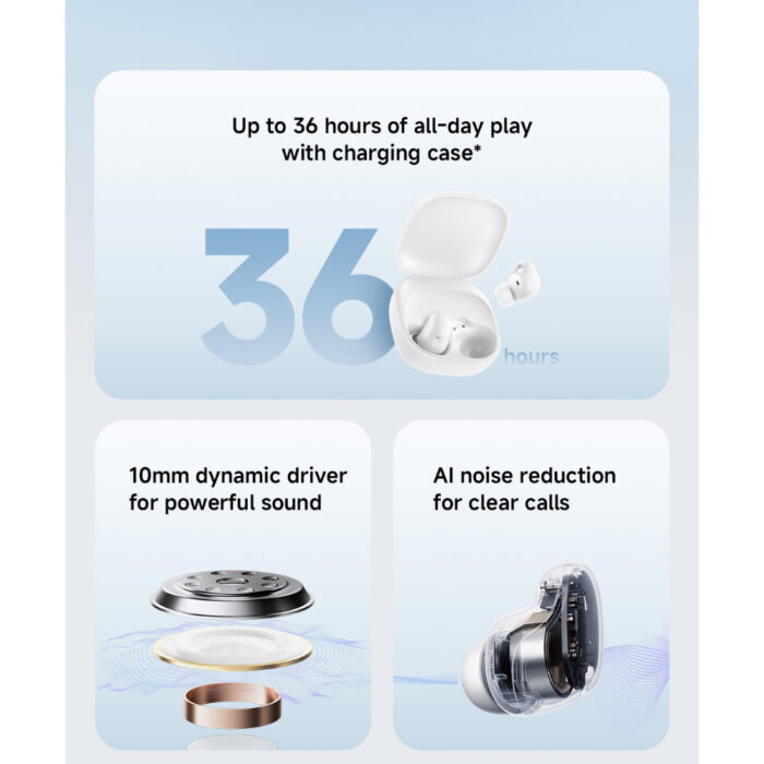 Xiaomi Redmi Buds 6 Play Earbuds with Bluetooth 5.4 & Up to 36 Hours Playtime - Image 2