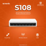 Tenda S108 8-Port Fast Ethernet Switch 10/100 Mbps Desktop Network Switch, Easy Plug & Play Setup