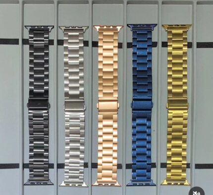 Rolex Chain Strap Stainless Steel Metal Wrist Band Strap For Smartwatch ( Random Color )