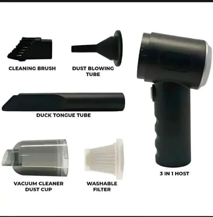 AS 228 - 3 In 1 Portable Vacuum Cleaner, vacuum for car - vacuum for home - duster - Image 2