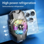 S3 Mobile Phone Radiator Strong Wind Low Noise Colorful Lights Non-Slip Fan - Image 6