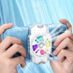 S3 Mobile Phone Radiator Strong Wind Low Noise Colorful Lights Non-Slip Fan - Image 7