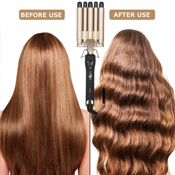 MO-6003  hair curler Professional Hair Straightener for Curly and Wavy Hair 5 Tubes - Image 5