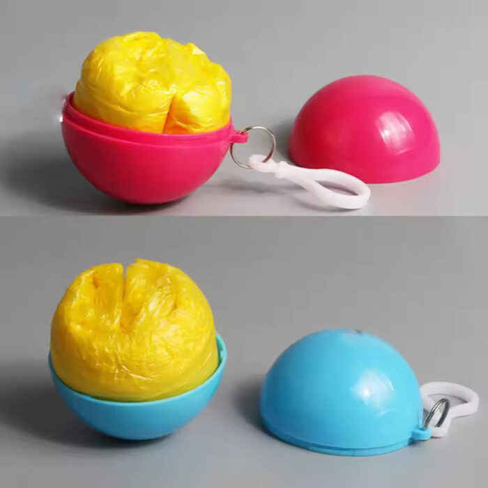 Portable Raincoat Ball Disposable Raincoats Waterproof Transparent Rain Cover Emergency Coat - Image 3