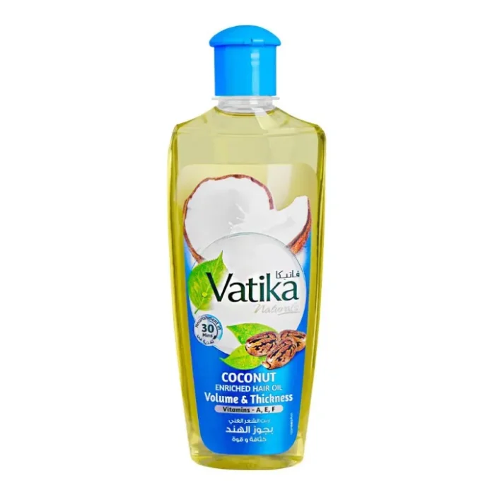 Dabur Vatika Naturals Volume & Thickness Coconut Enriched Hair Oil, 200ml - Image 1