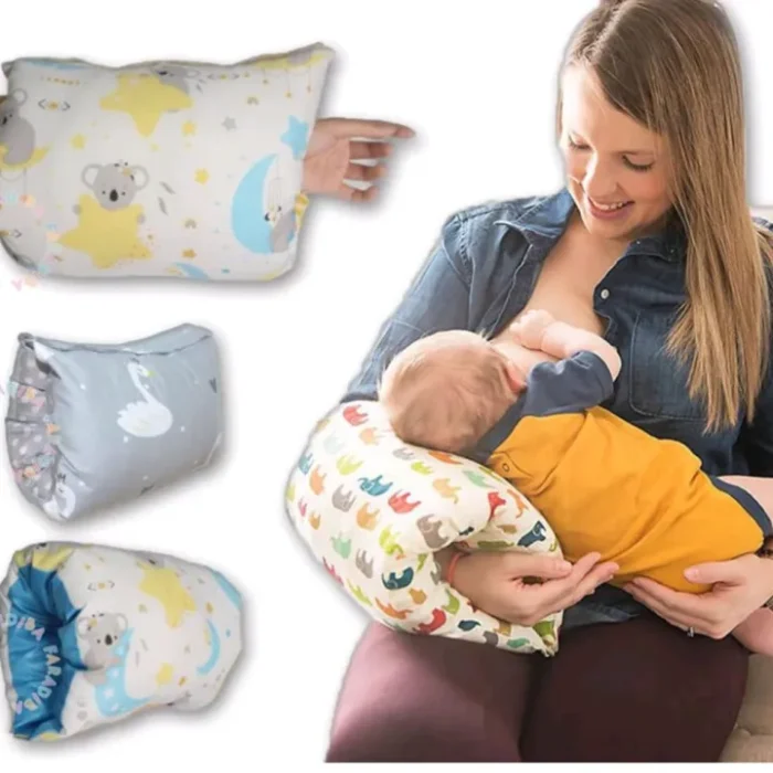 Baby Comfort Hand Pillow Washable Arm pillow cushions for mother to carry baby (Random design & color) - Image 6