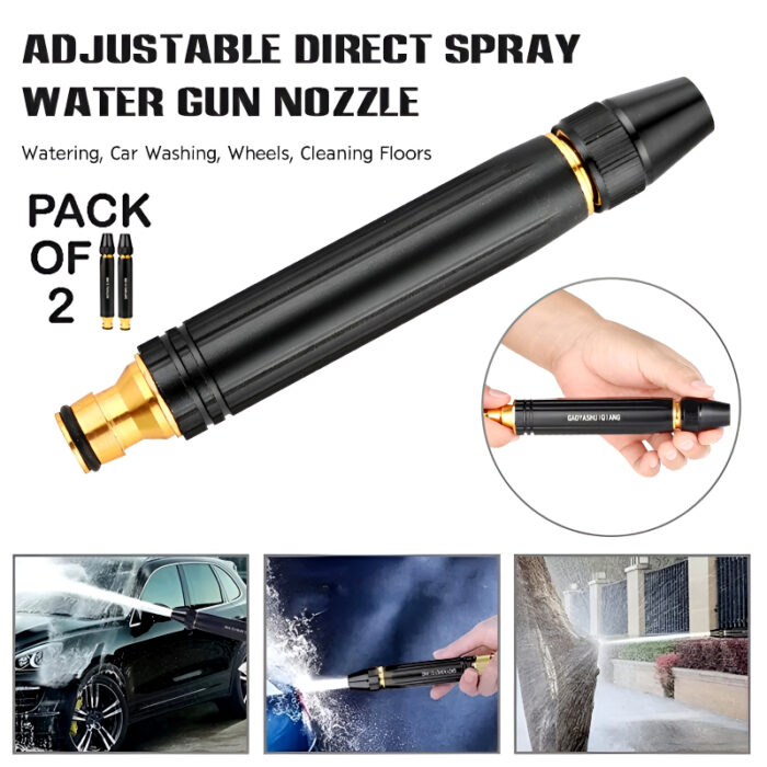Pack of 2 Multi-Functional High-Pressure Metal Water Spray Nozzles - Image 2