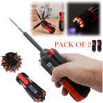 Pack Of 2 Compact 8-In-1 Multi Screwdriver Tool Set With 6 LED Torch - Image 9